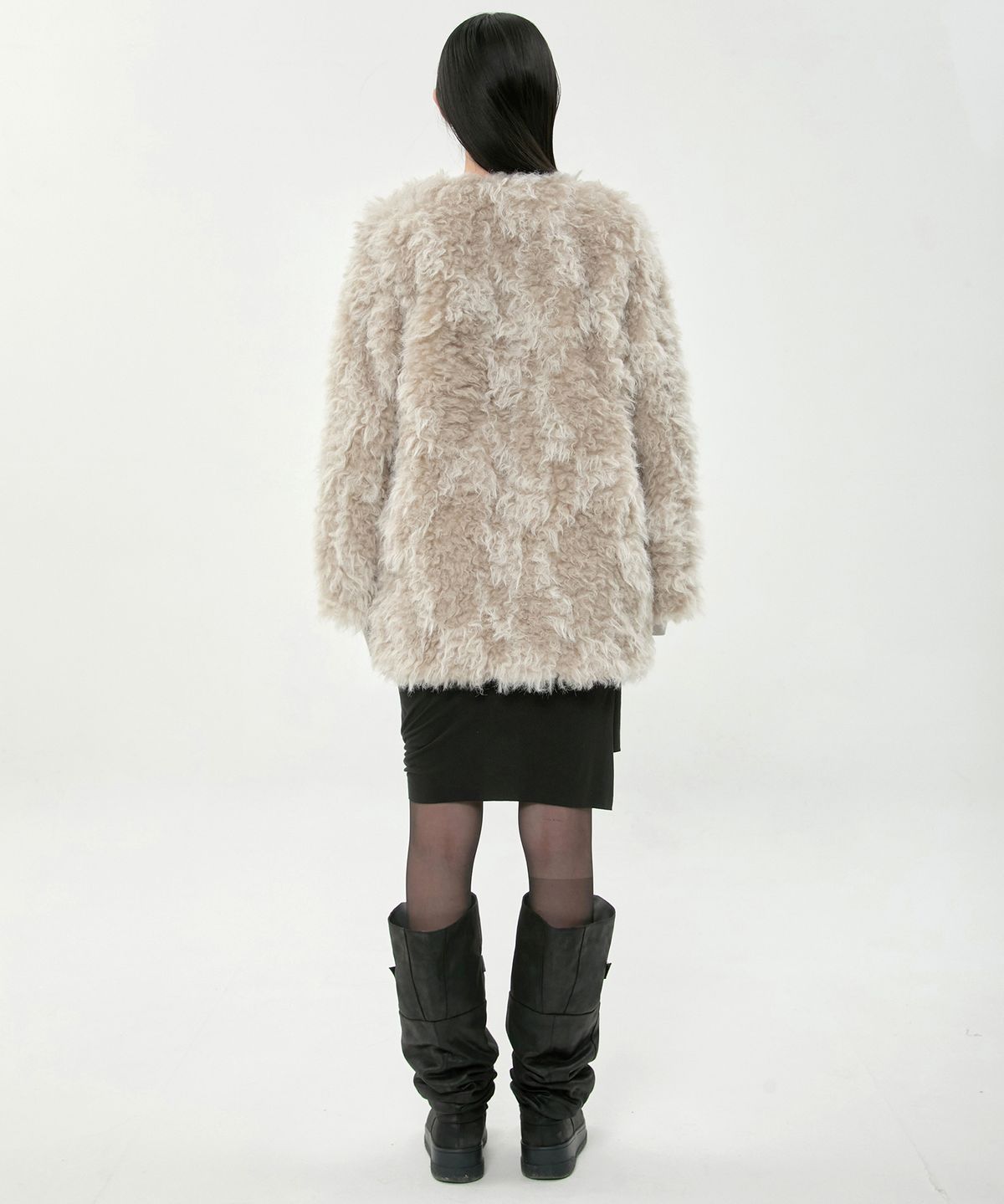 플레어업(FLAREUP) Fur Jacket (FL-046_Curly Brown)
