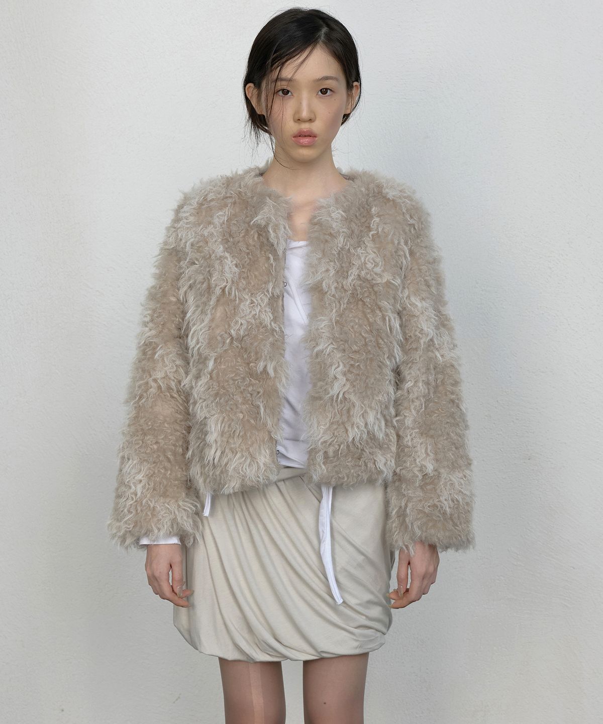 플레어업(FLAREUP) Fur Jacket (FL-046_Curly Brown)