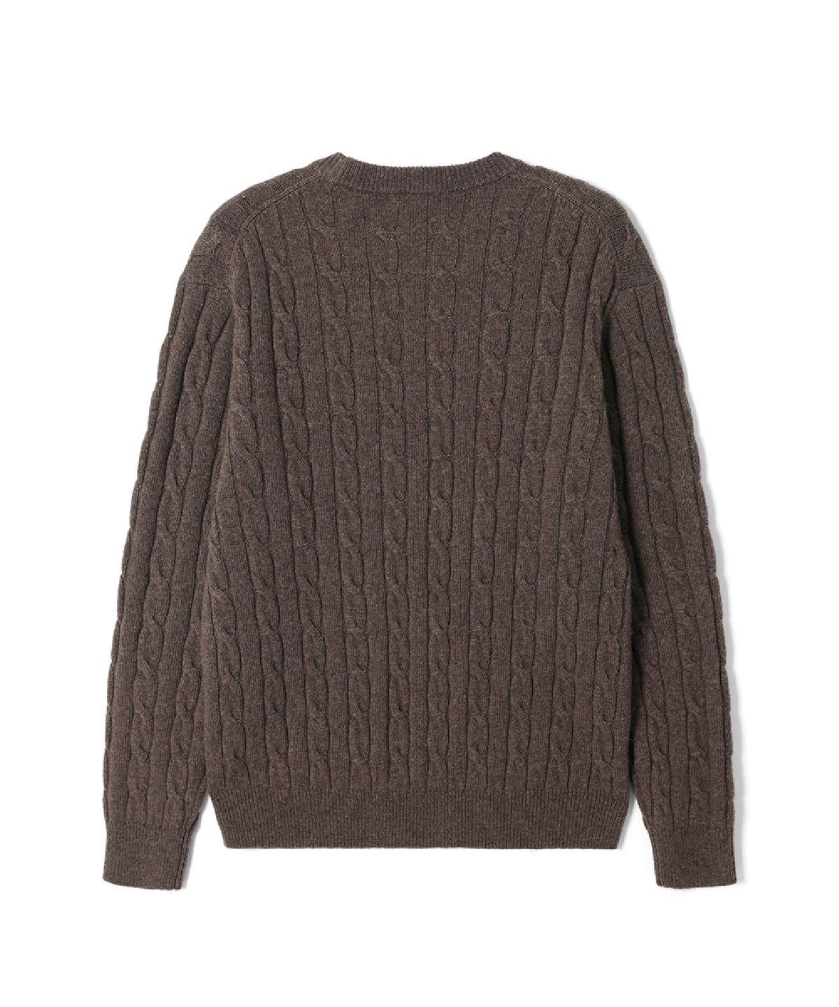 애드호크(ADHOC) 남성 라운드넥 케이블 니트 (BROWN) (HCALKA1)