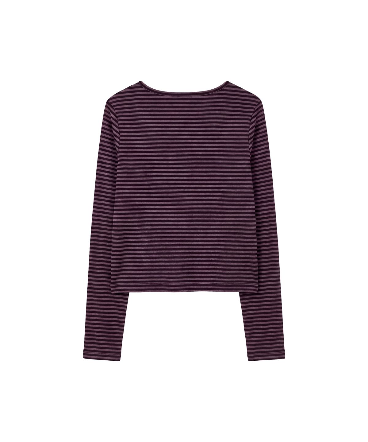 파시온(PASION) 마고 스트라이프 가디건_퍼플 & 블랙 Margo Stripe Cardigan_Purple & Black