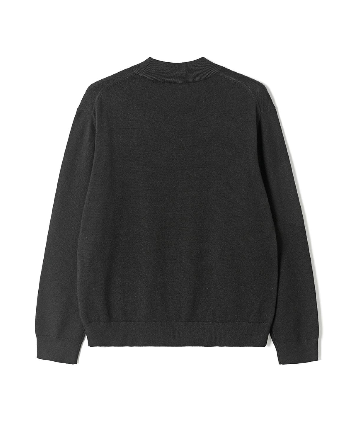 애드호크(ADHOC) 남녀공용 베이직 모크넥 니트 (BLACK) (HCALKA2)
