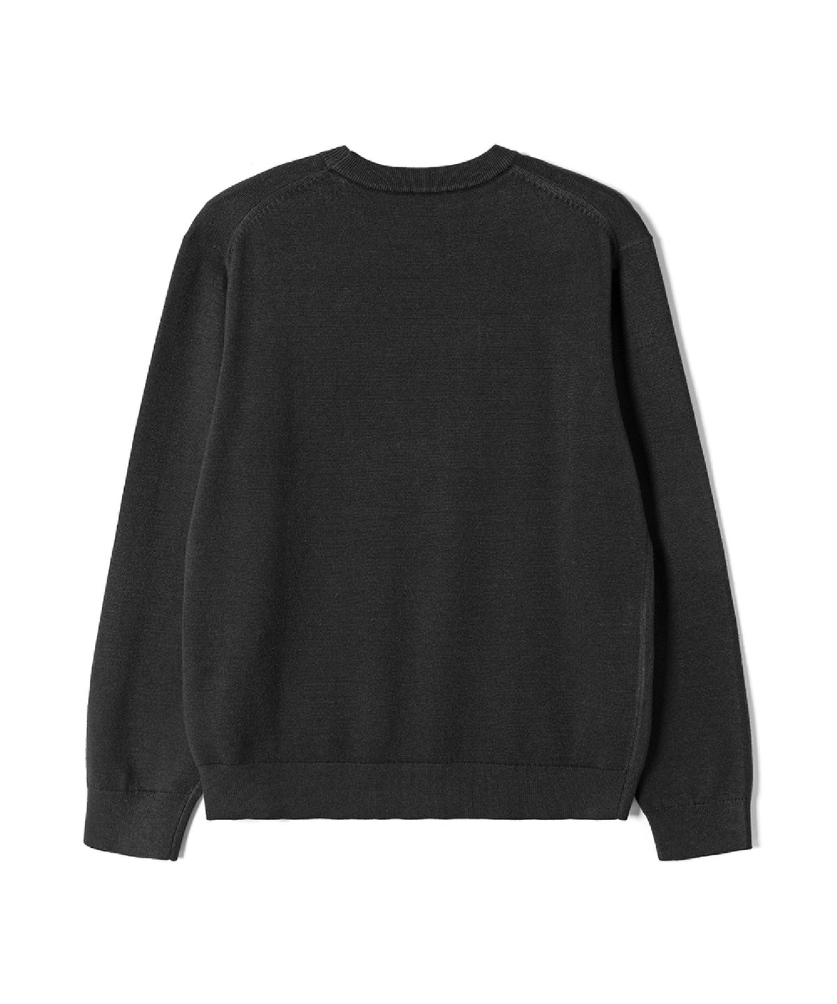 애드호크(ADHOC) 남녀공용 베이직 라운드넥 니트 (BLACK) (HCALKA3)