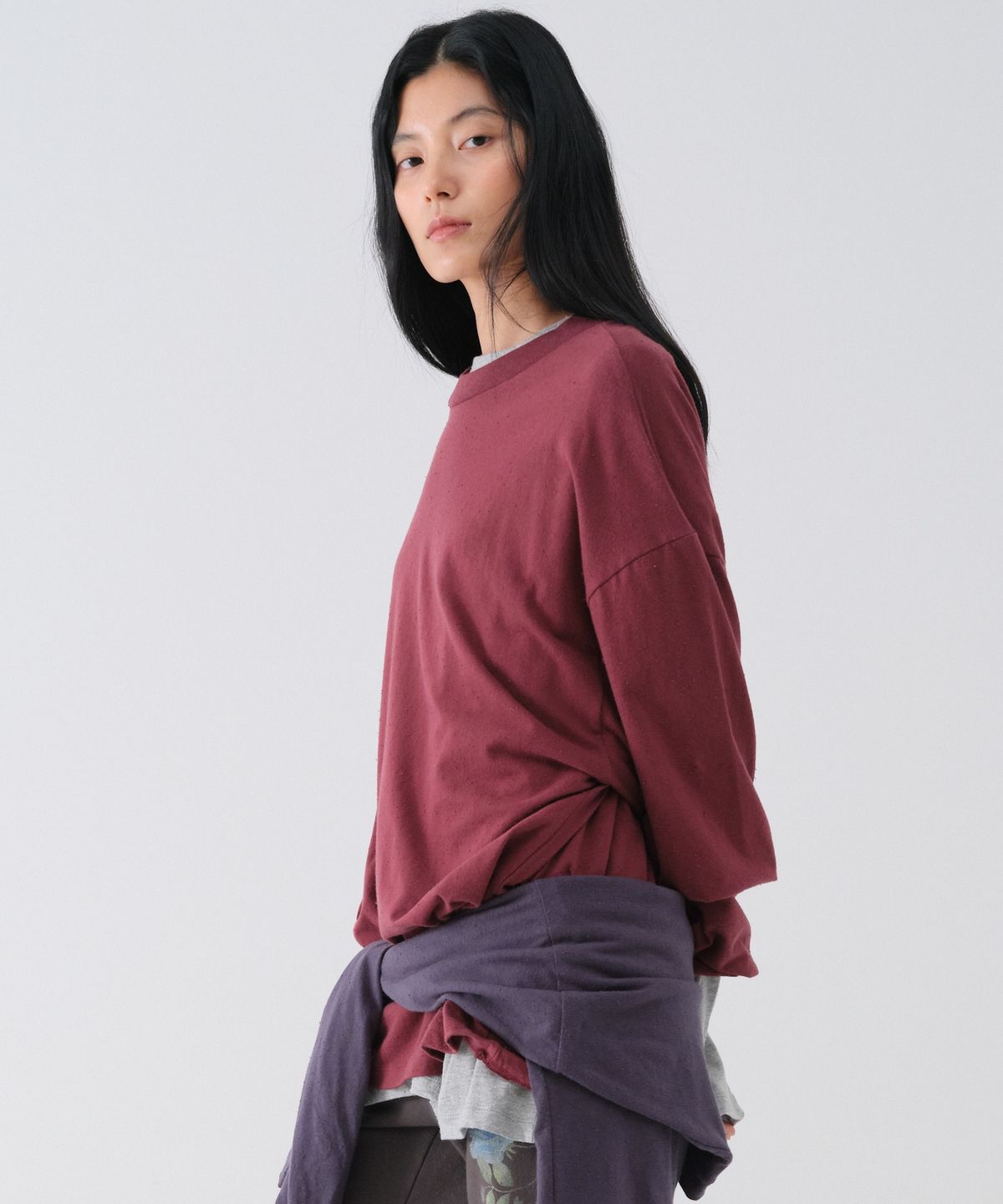 센토르(CENTAUR.KR) NEP OVERSIZE LONG SLEEVE_BURGUNDY