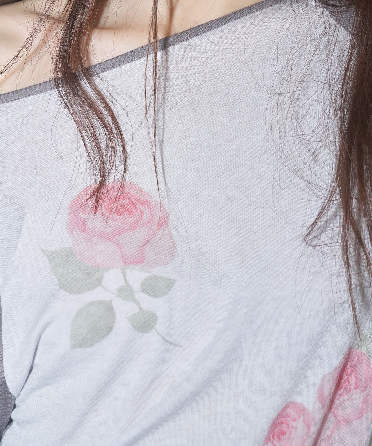 더포르타(THEPORTA) ROSE RAGLAN TEE, GRAY