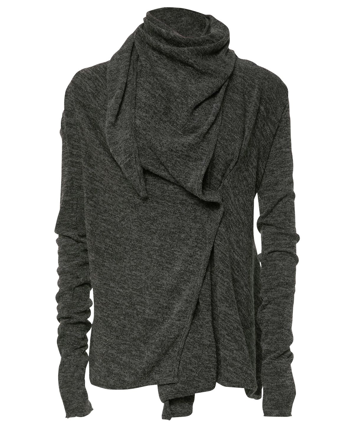 플레어업(FLAREUP) Scarf Knit Cardigan (FL-054_Charcoal)