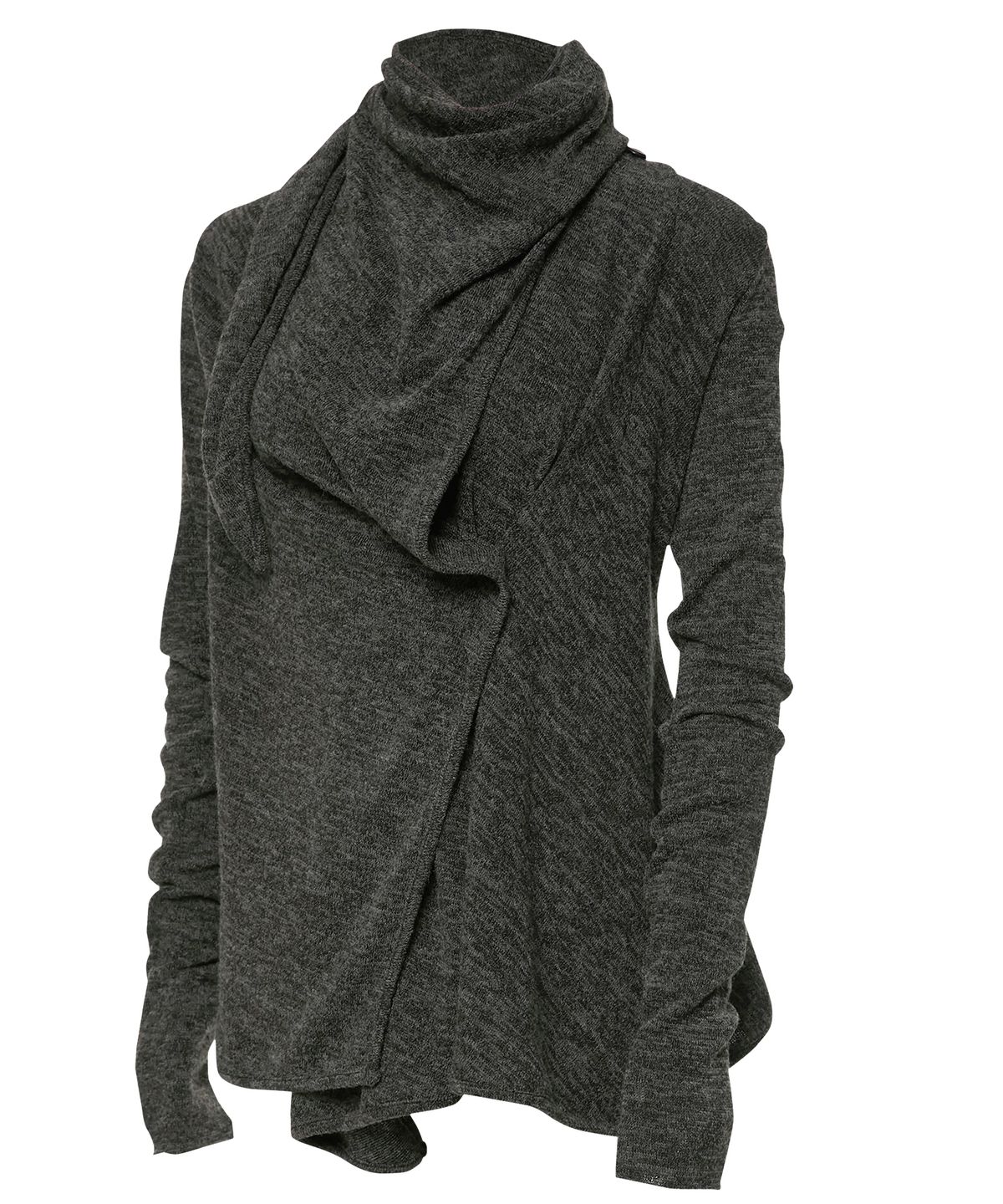 플레어업(FLAREUP) Scarf Knit Cardigan (FL-054_Charcoal)