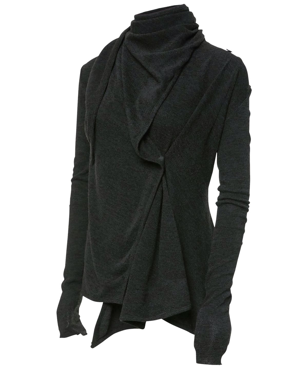 플레어업(FLAREUP) Scarf Knit Cardigan (FL-054_Black)