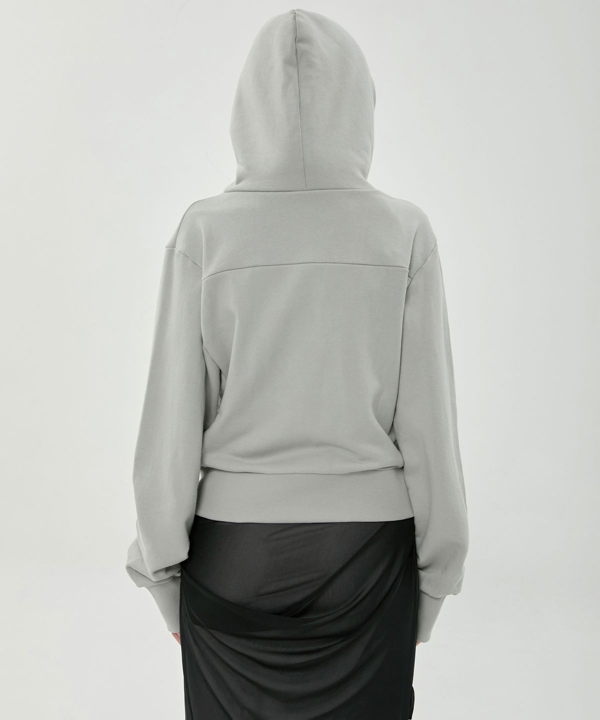 플레어업(FLAREUP) Structured Offset Hoodie (FL-067_Gray)