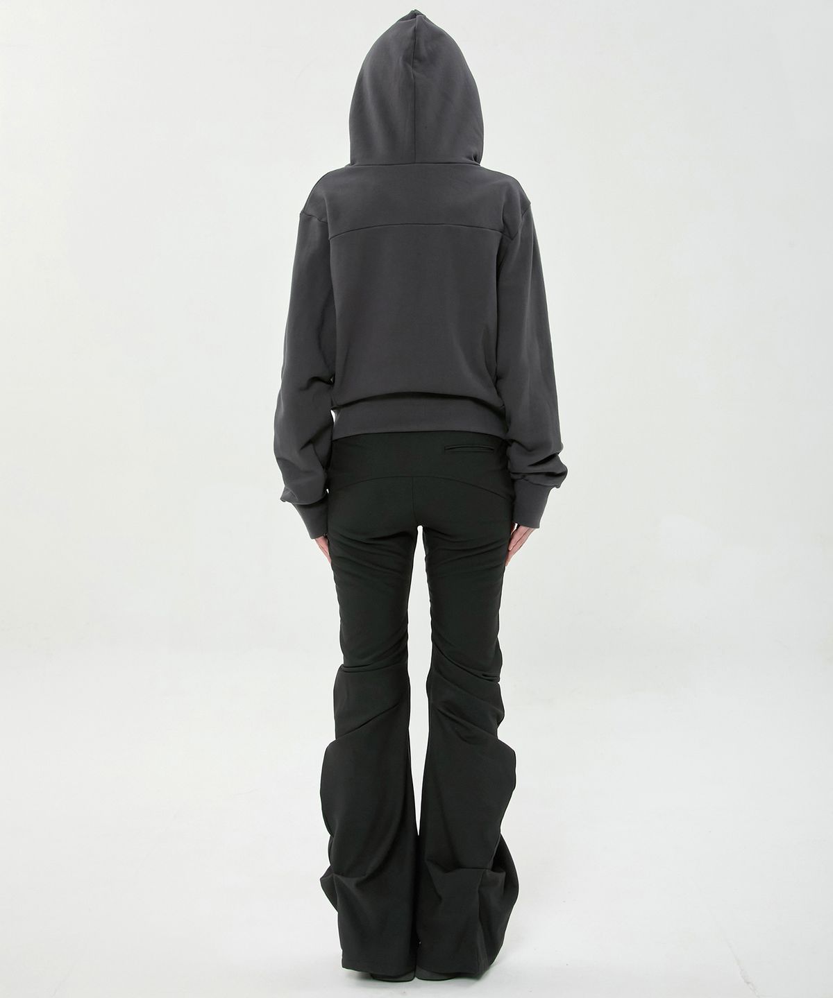 플레어업(FLAREUP) Structured Offset Hoodie (FL-067_Charcoal)