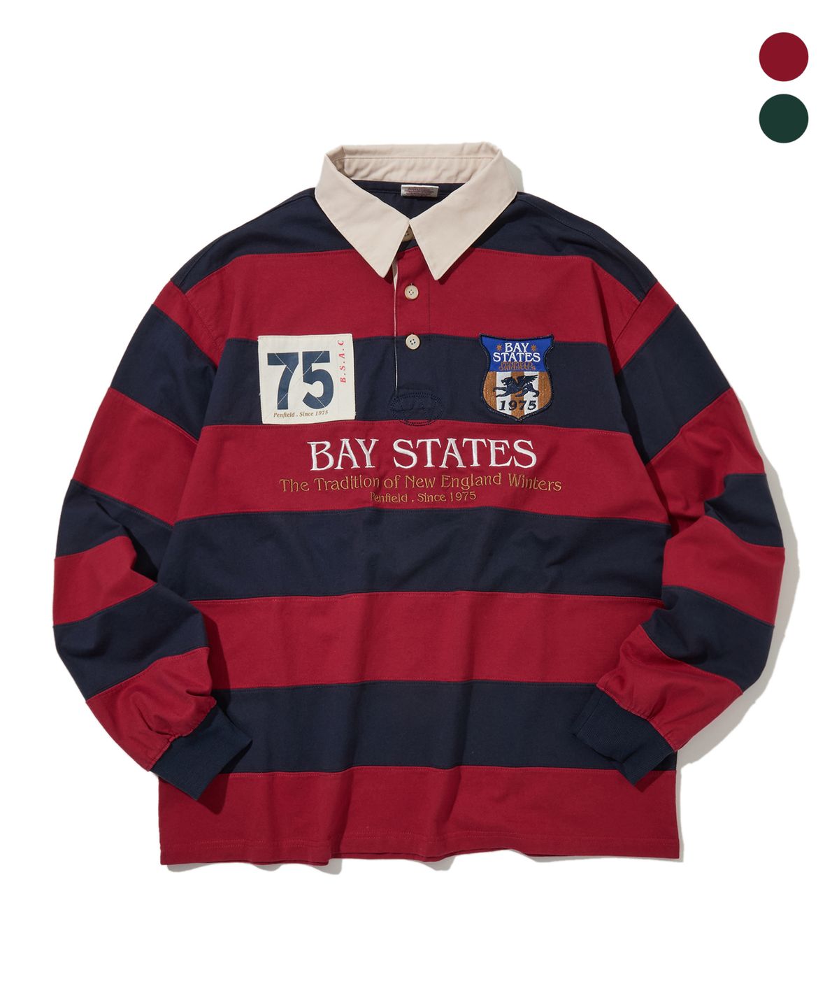 펜필드(PENFIELD) [PF]스테이트 와펜 럭비 셔츠_FS3KL25U