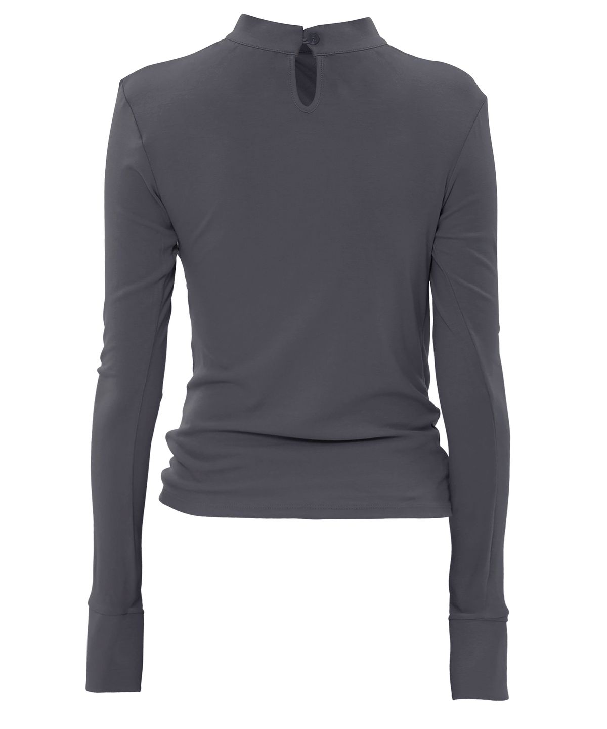 플레어업(FLAREUP) Draped Mock Neck Long Sleeve (FL-182_Charcoal)