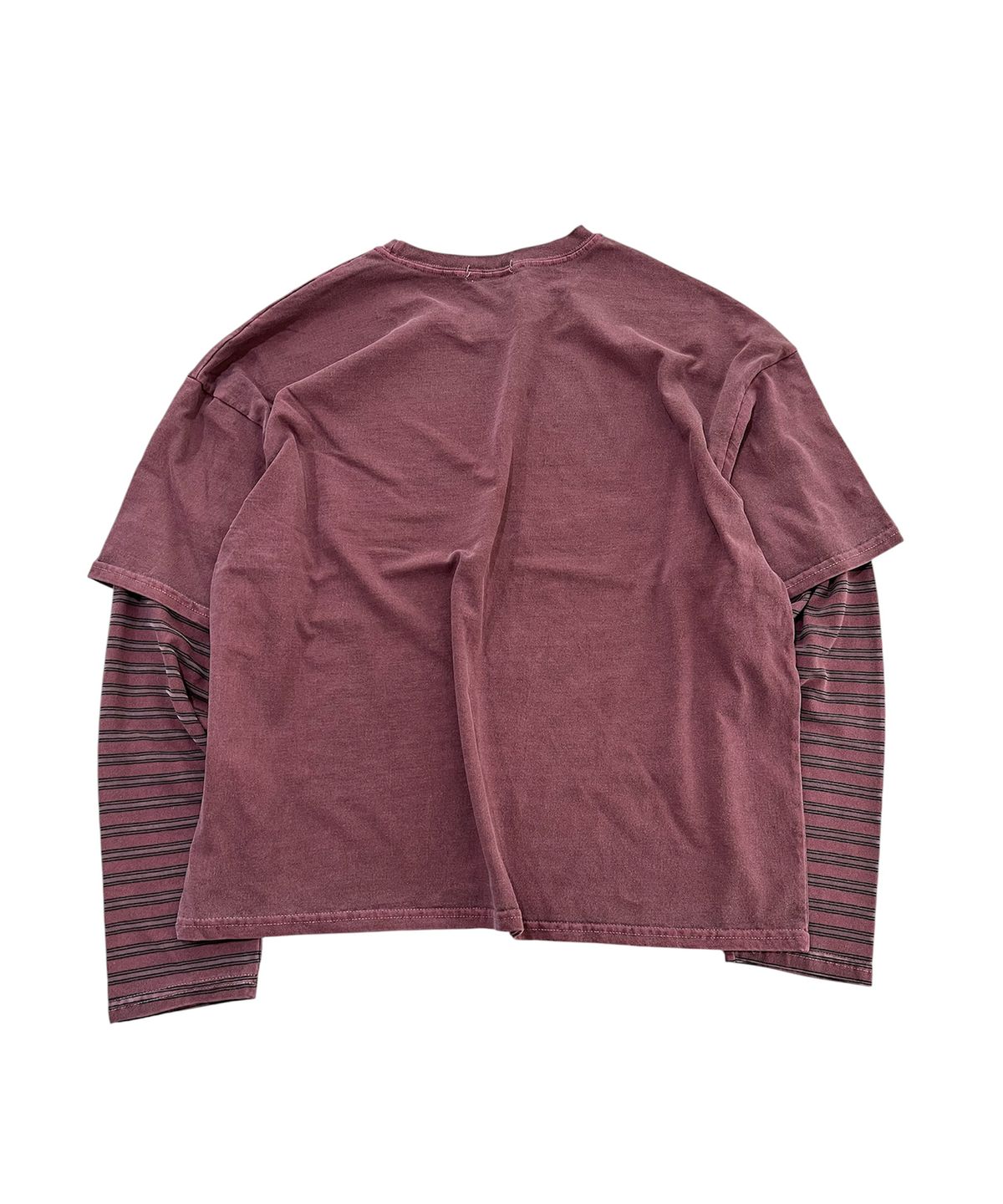 스케이터락(SK8ER ROCK) 8 Flag Pigment Layered T-Shirt (Wine)