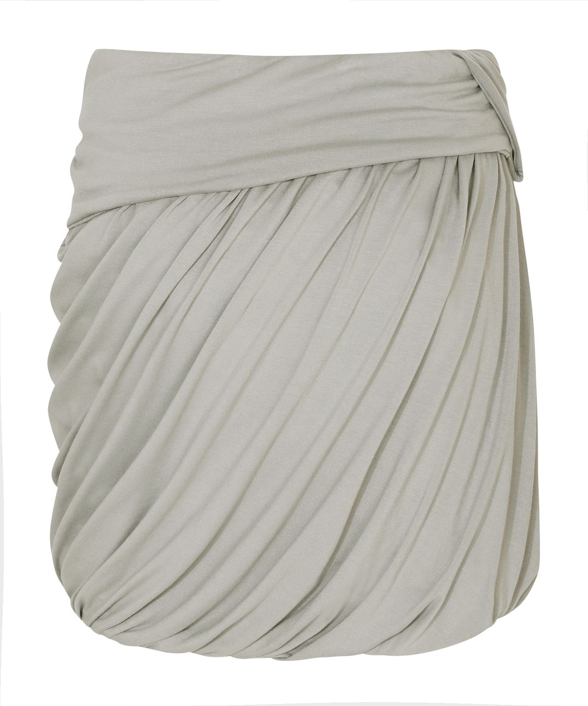 플레어업(FLAREUP) Layered Drape Midi Skirt (FL-276_Ash Beige)