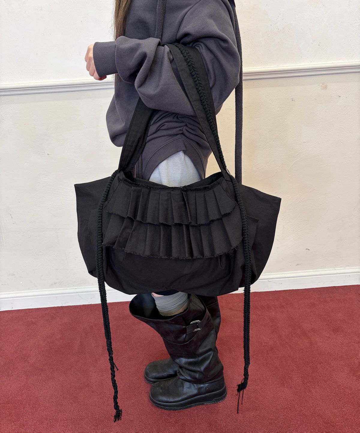 플레어업(FLAREUP) 1.Draped Bag (FL-746_Black)