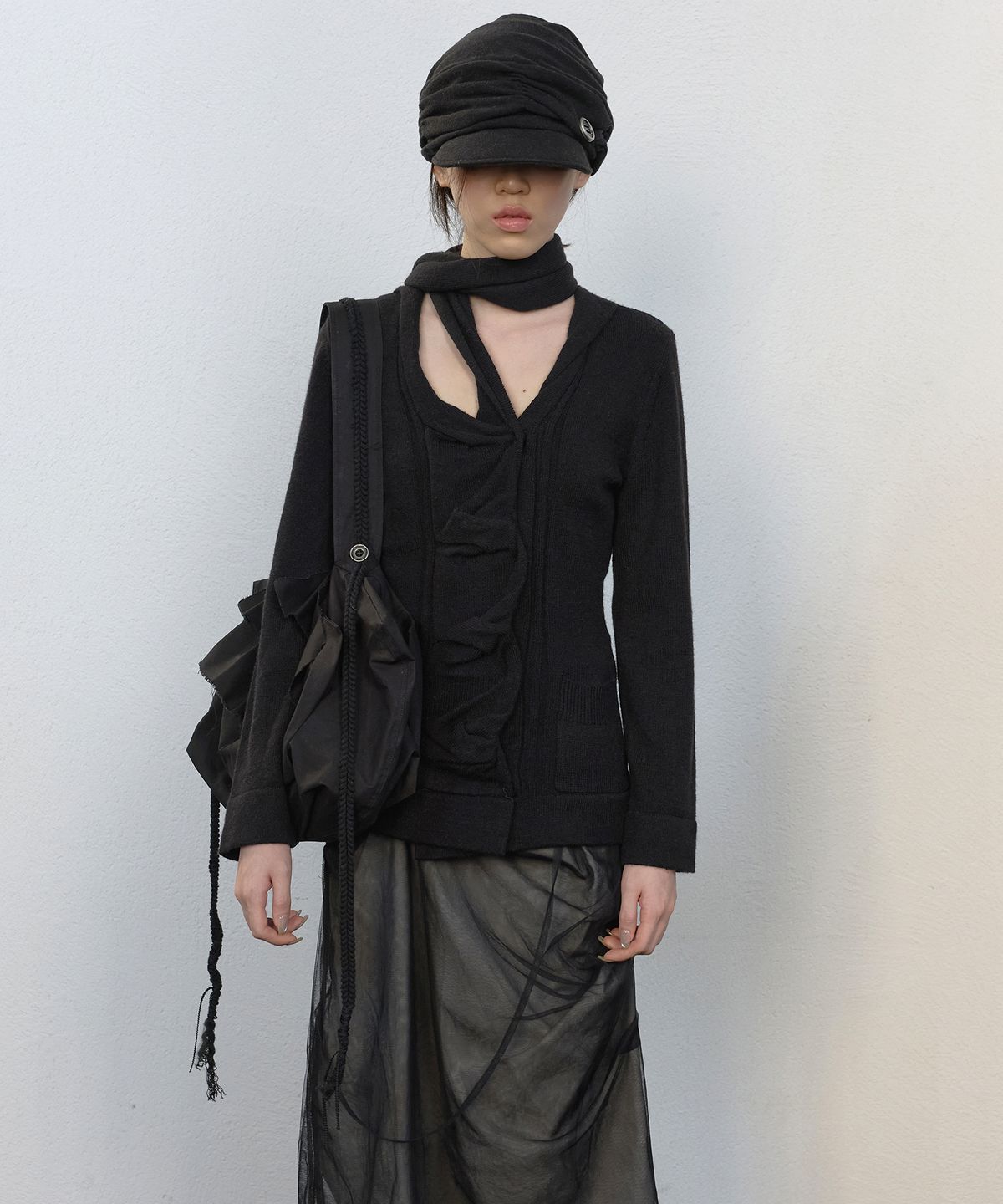 플레어업(FLAREUP) 1.Draped Bag (FL-746_Black)