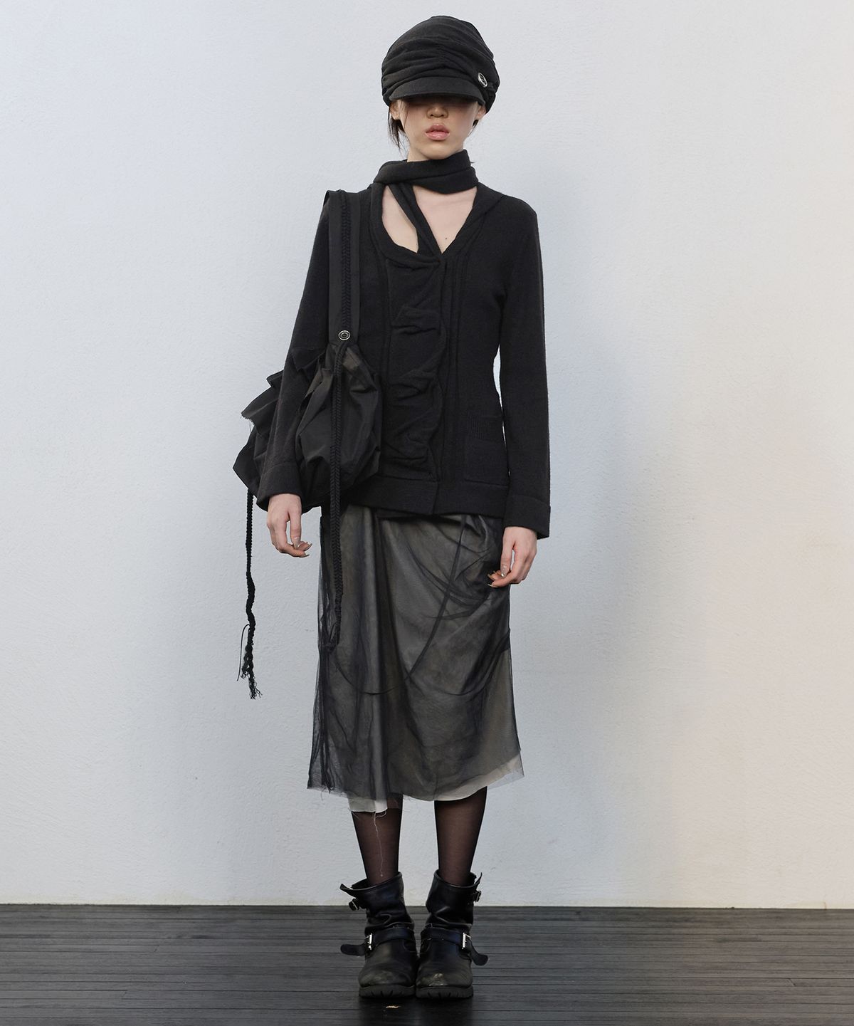 플레어업(FLAREUP) 1.Draped Bag (FL-746_Black)