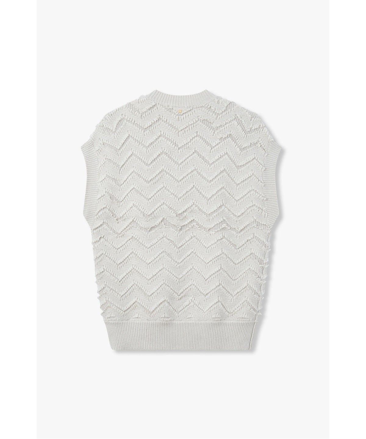 아르마니 익스체인지(ARMANI EXCHANGE) 여성 지그재그 슬리브리스 풀오버 _에크루_A426332504