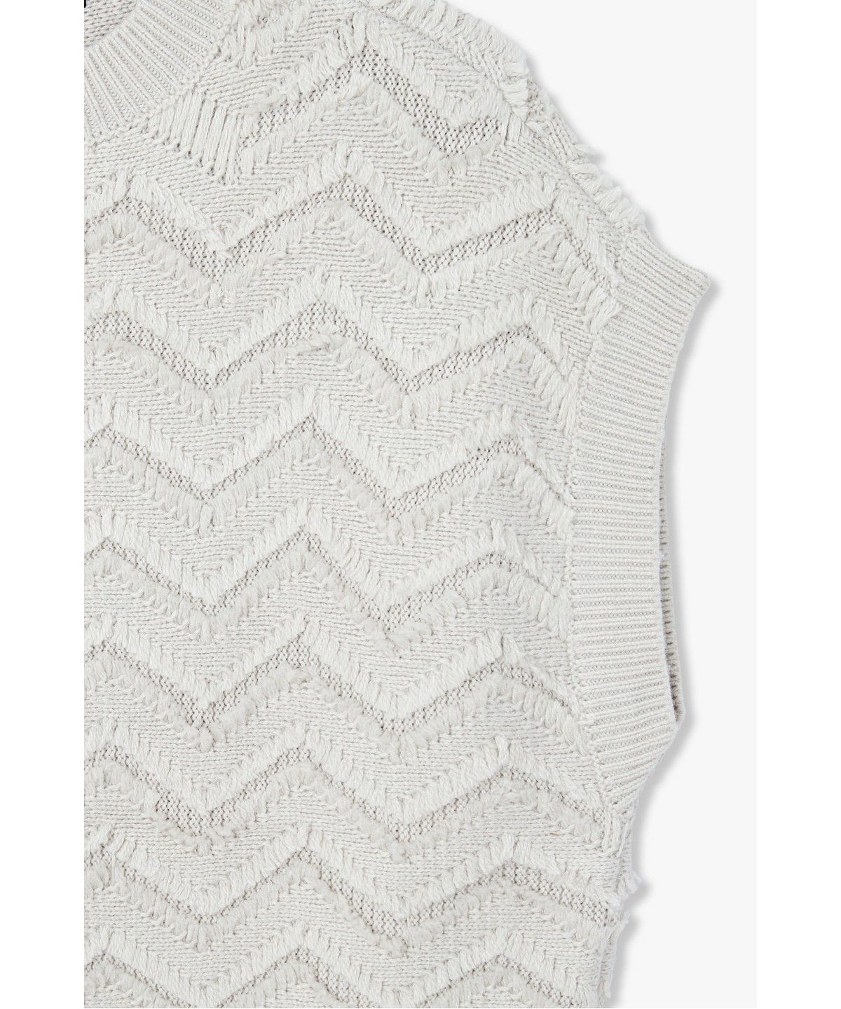 아르마니 익스체인지(ARMANI EXCHANGE) 여성 지그재그 슬리브리스 풀오버 _에크루_A426332504