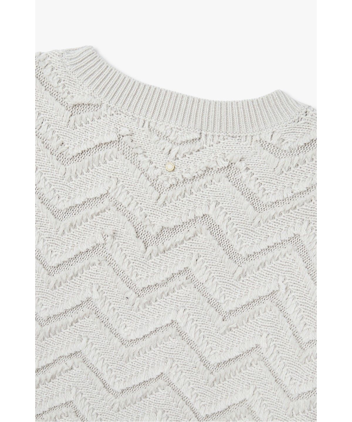 아르마니 익스체인지(ARMANI EXCHANGE) 여성 지그재그 롱 슬리브 풀오버 _에크루_A426332503