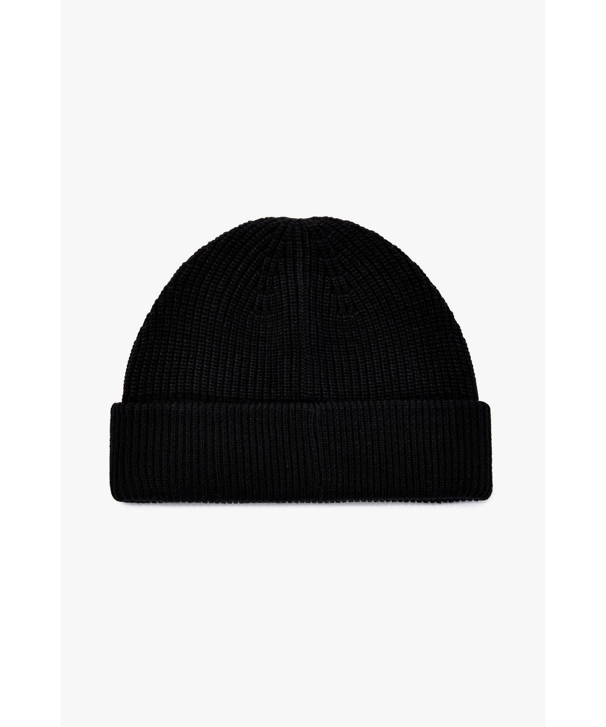 아르마니 익스체인지(ARMANI EXCHANGE) 남성 로고 패치 니트 비니 _블랙_A416372002