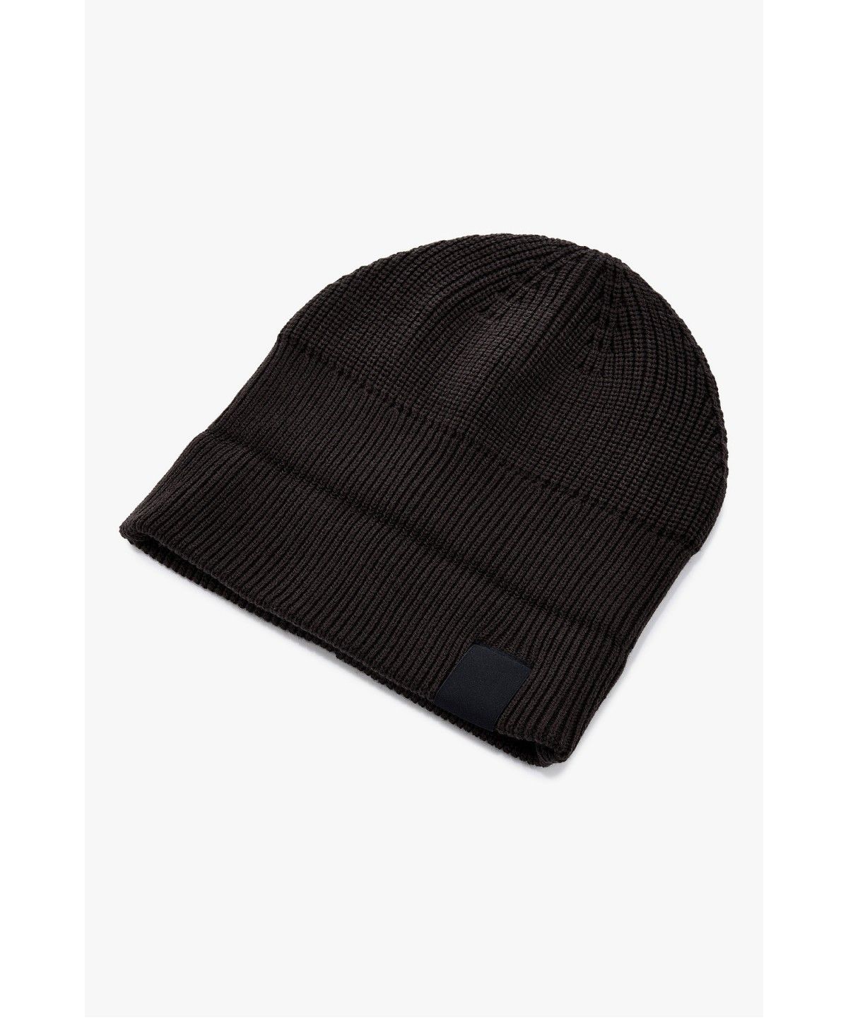 아르마니 익스체인지(ARMANI EXCHANGE) 남성 로고 패치 니트 비니 _다크 브루넷_A416372001