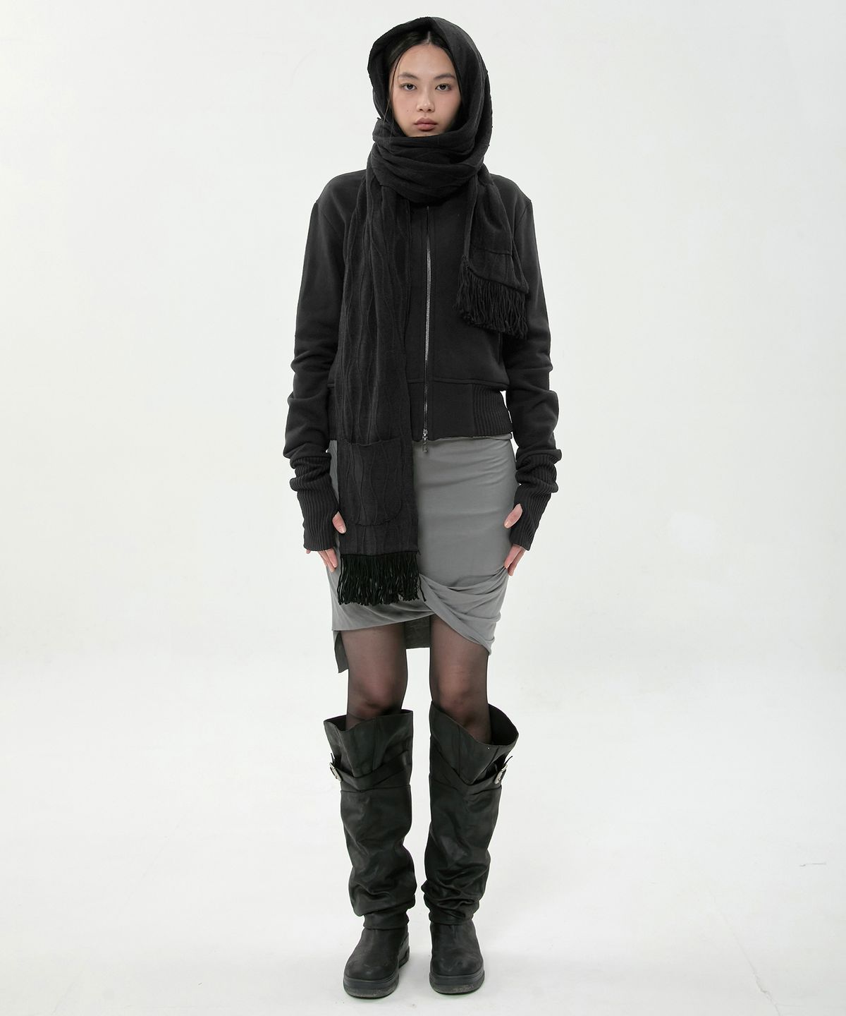 플레어업(FLAREUP) Hoodie Muffler (FL-750_Black)
