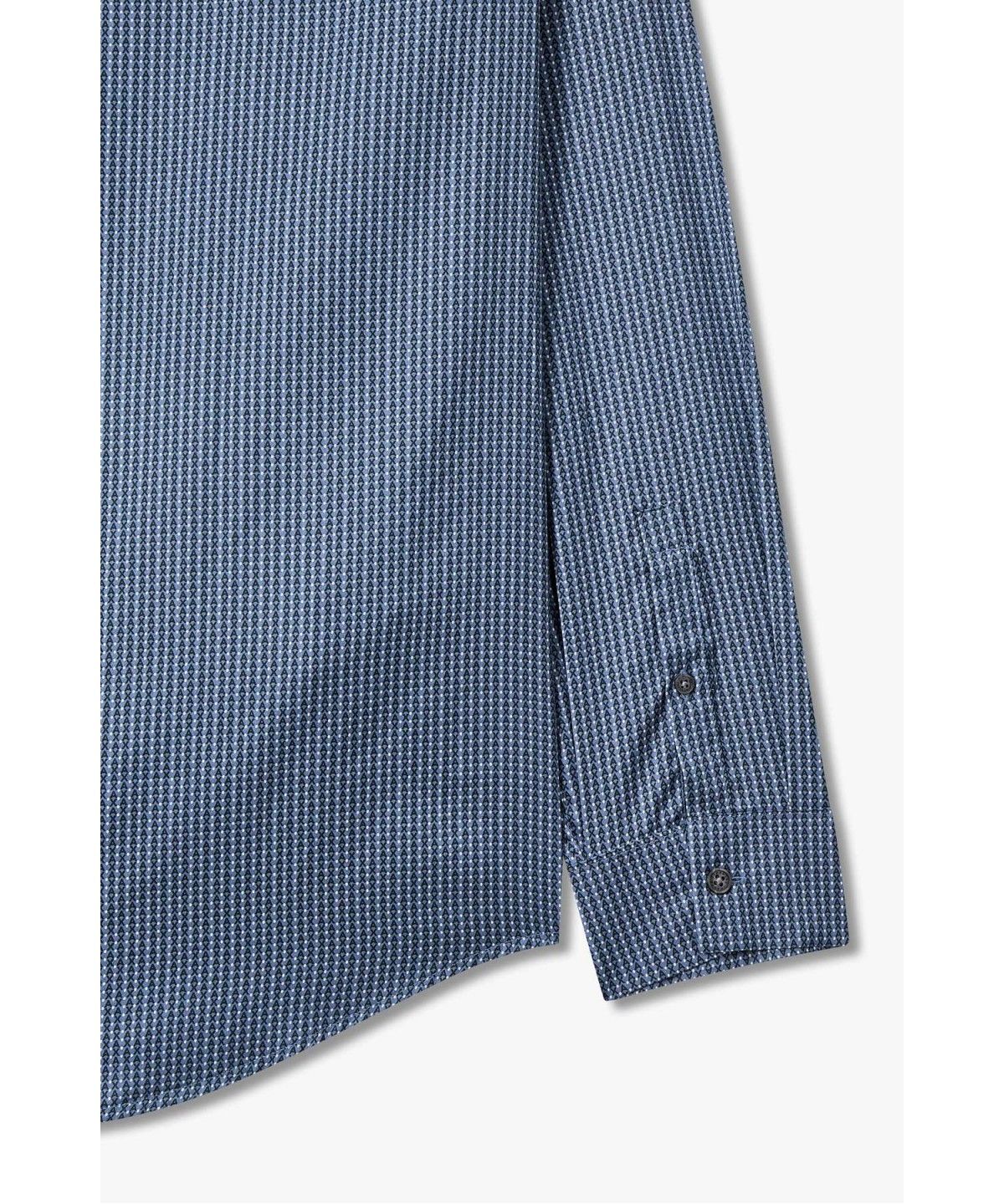 아르마니 익스체인지(ARMANI EXCHANGE) 남성 올오버 로고 패턴 셔츠 _인디고_A416320001