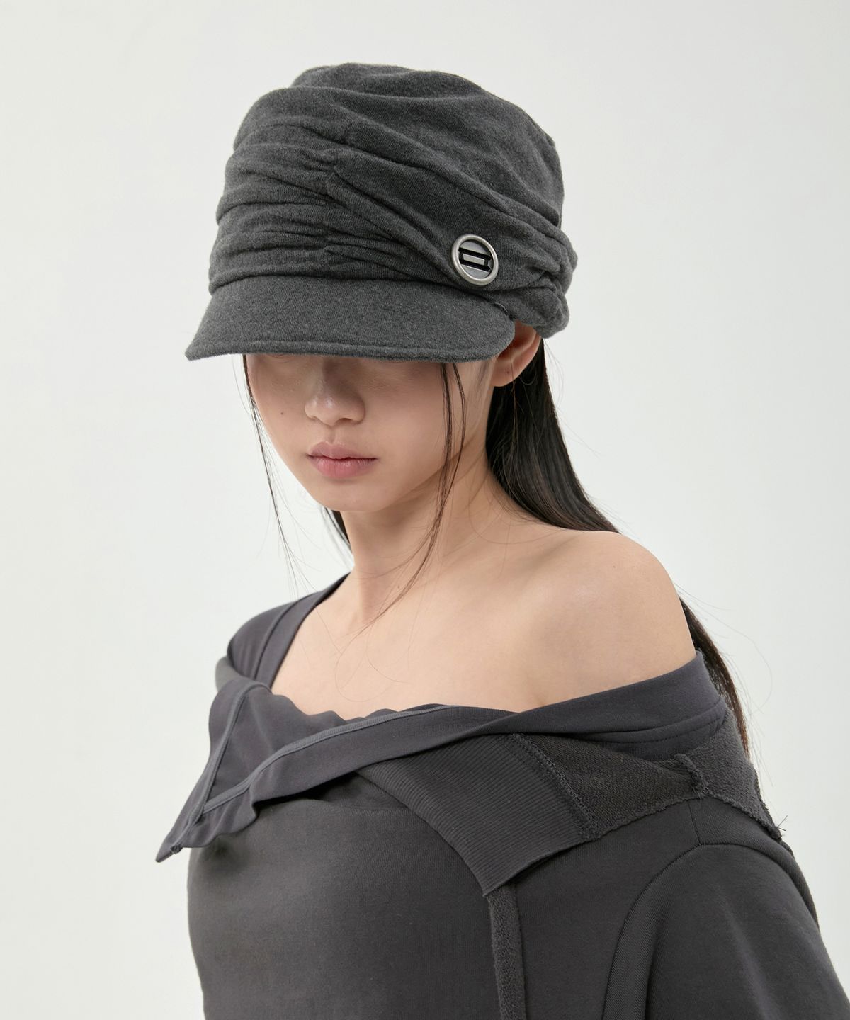 플레어업(FLAREUP) 2.Soyo Asymmetrical Cap (FL-744_Charcoal)