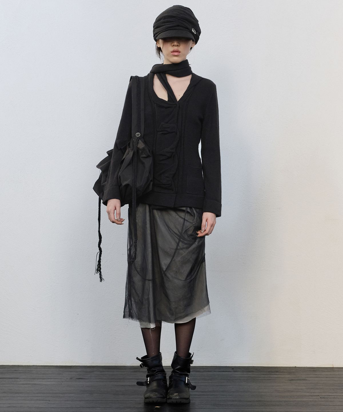 플레어업(FLAREUP) 2.Soyo Asymmetrical Cap (FL-744_Black)
