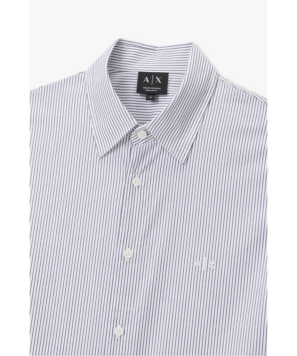아르마니 익스체인지(ARMANI EXCHANGE) 남성 스트라이프 패턴 셔츠 _블루_A416320004