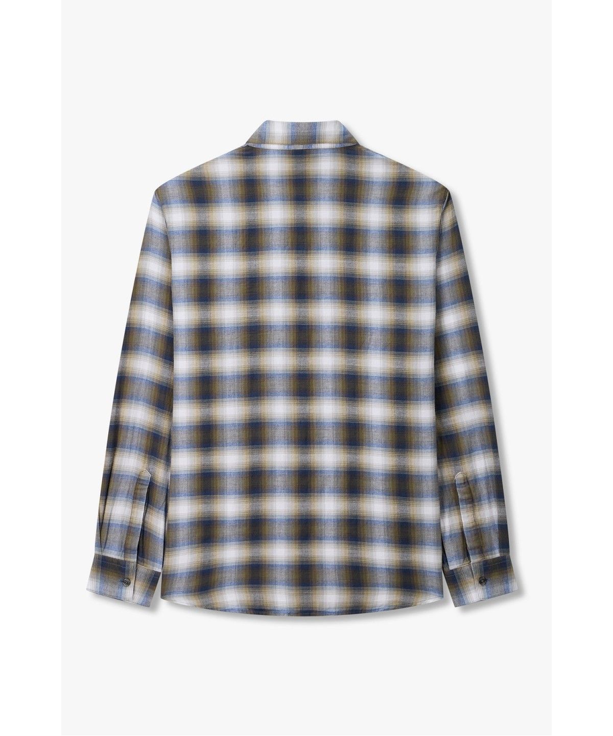 아르마니 익스체인지(ARMANI EXCHANGE) 남성 체크 패턴 플란넬 셔츠 _블루_A416320003
