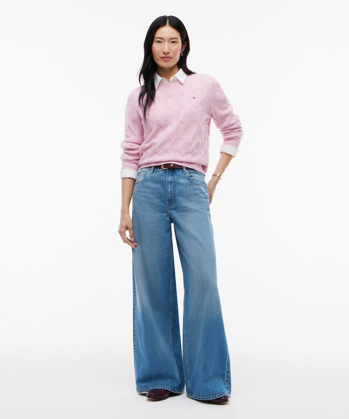 타미힐피거(TOMMY HILFIGER) 소프트 케이블 크루넥 스웨터 (T22G7KTO080WT1TOO)
