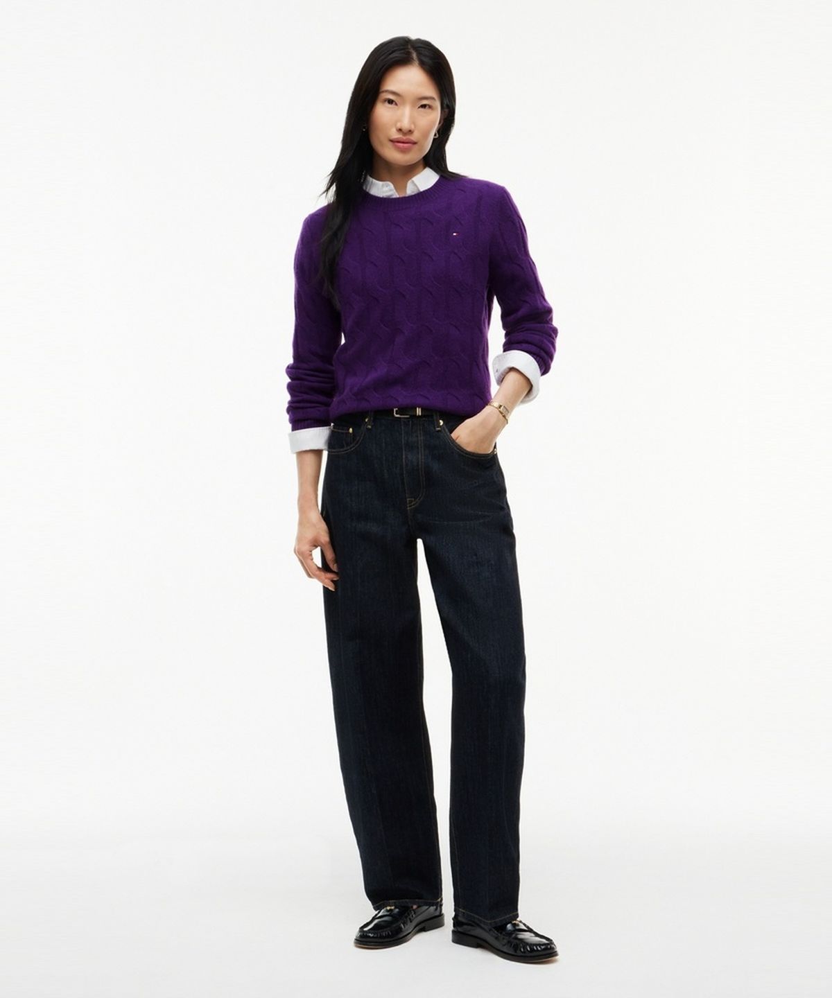 타미힐피거(TOMMY HILFIGER) 소프트 케이블 크루넥 스웨터 (T22G7KTO080WT1VQN)