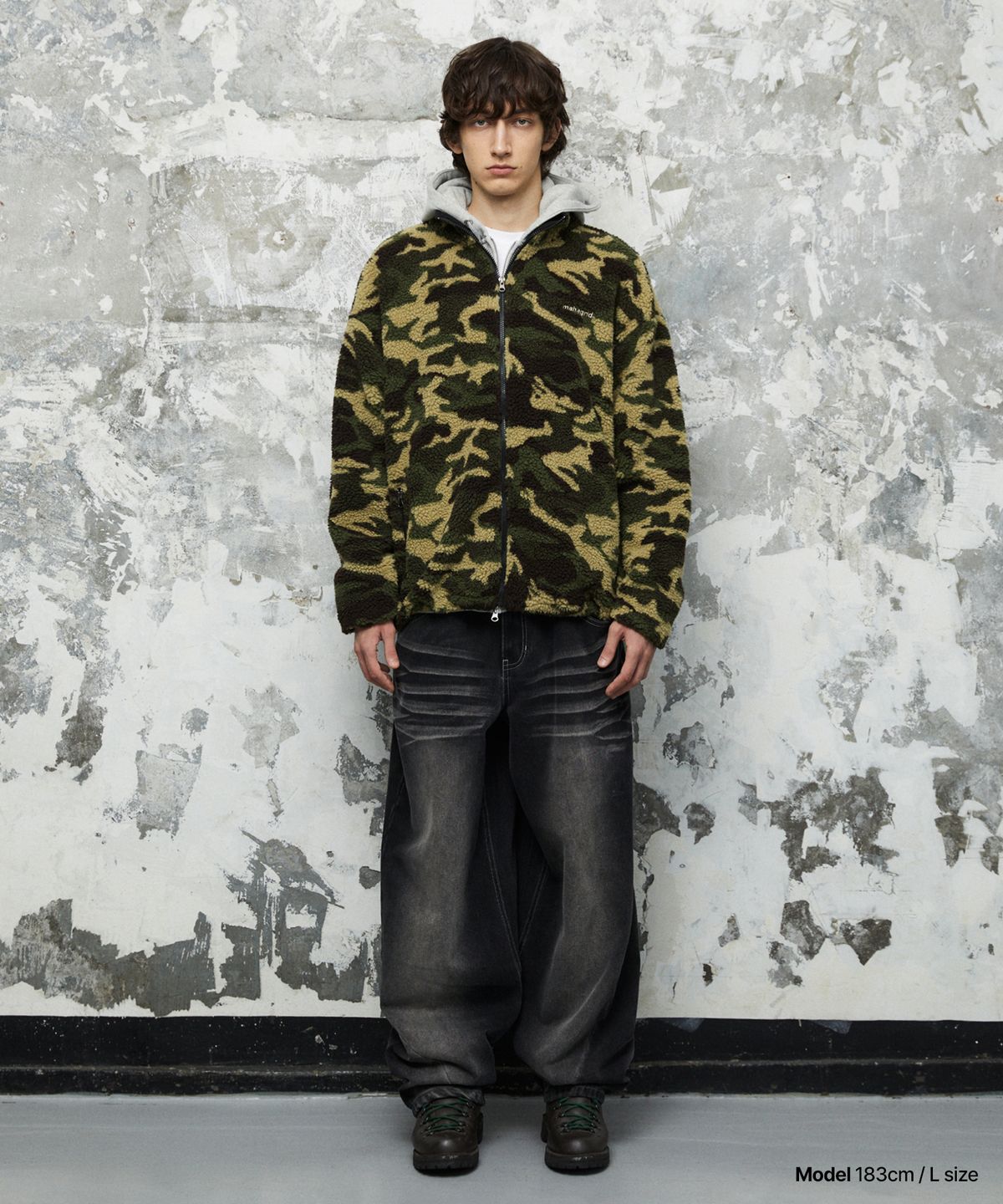마하그리드(MAHAGRID) CAMO FLEECE JACKET[GREEN]