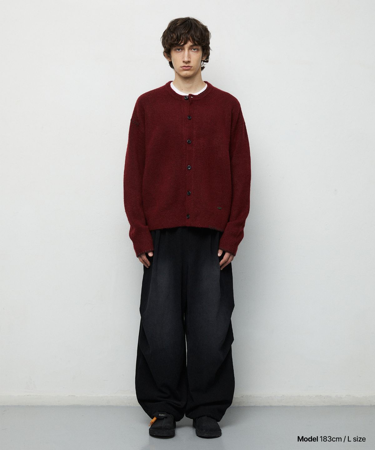 마하그리드(MAHAGRID) BRUSHED WIDE CORDUROY PANTS[BLACK]