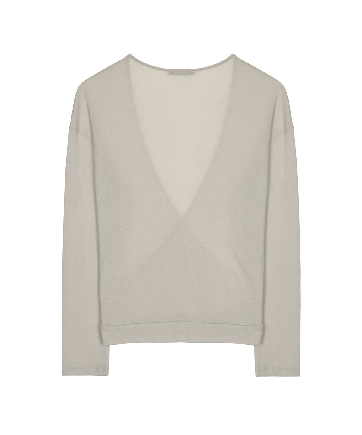 닉앤니콜(NICK&NICOLE) DEEP WRAP V-NECK LONG SLEEVE TOP_BEIGE