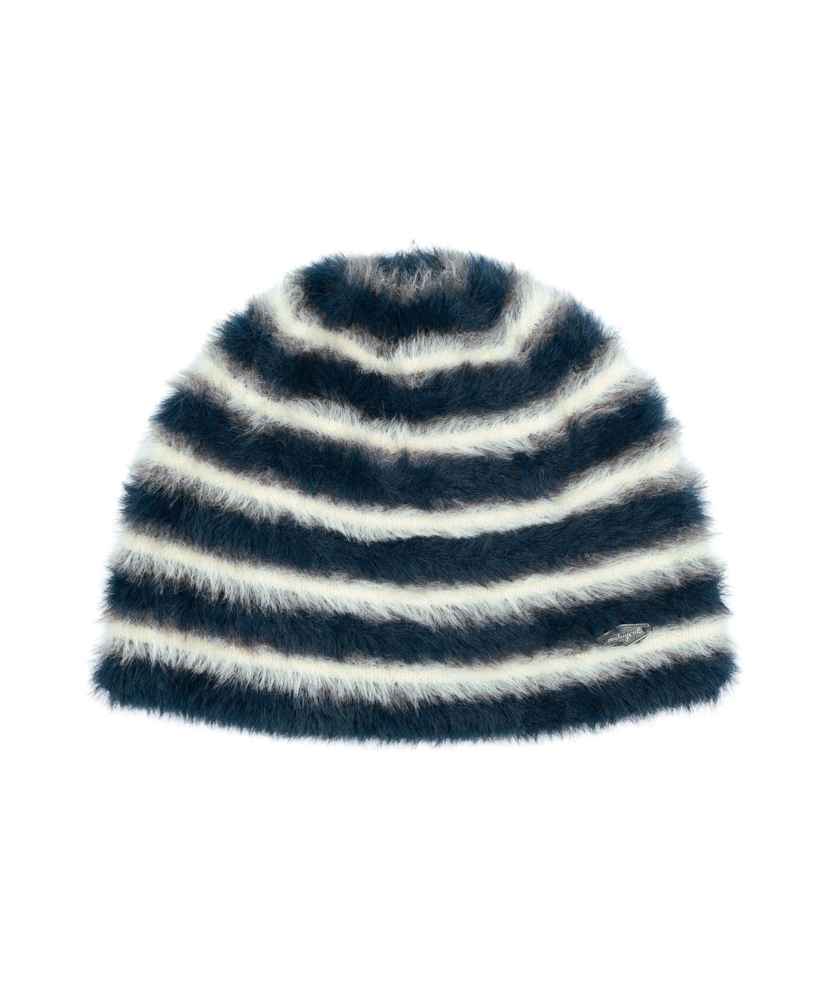 마하그리드(MAHAGRID) HAIRY STRIPE BEANIE[NAVY]
