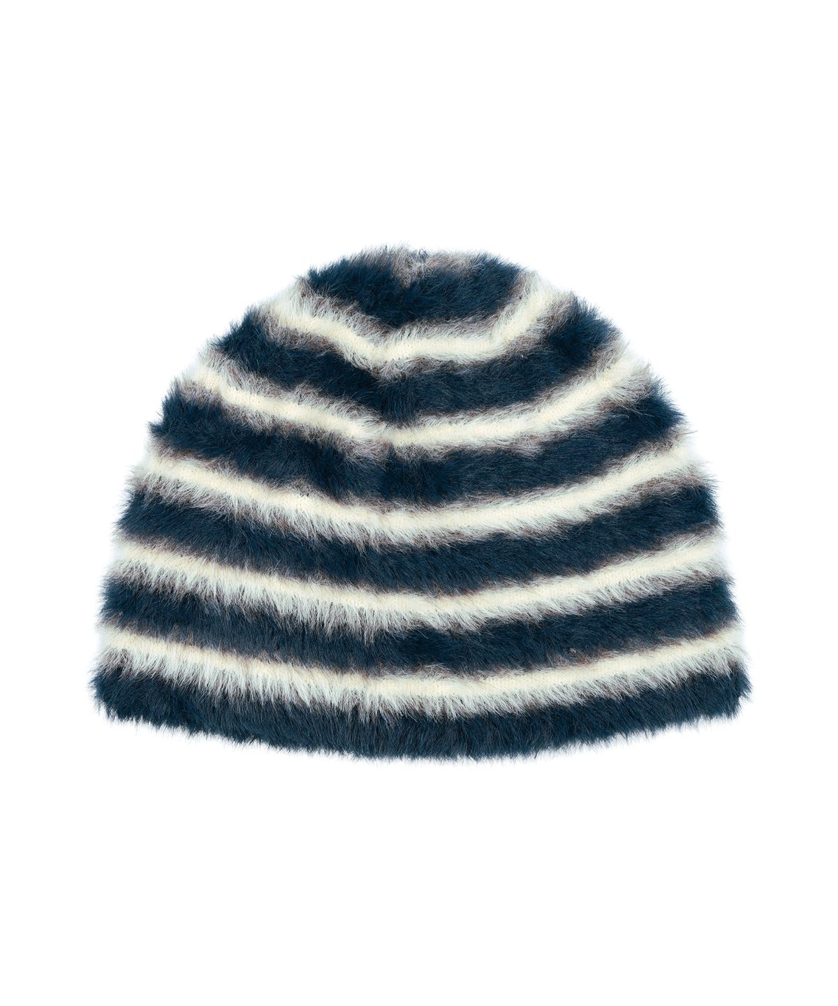 마하그리드(MAHAGRID) HAIRY STRIPE BEANIE[NAVY]