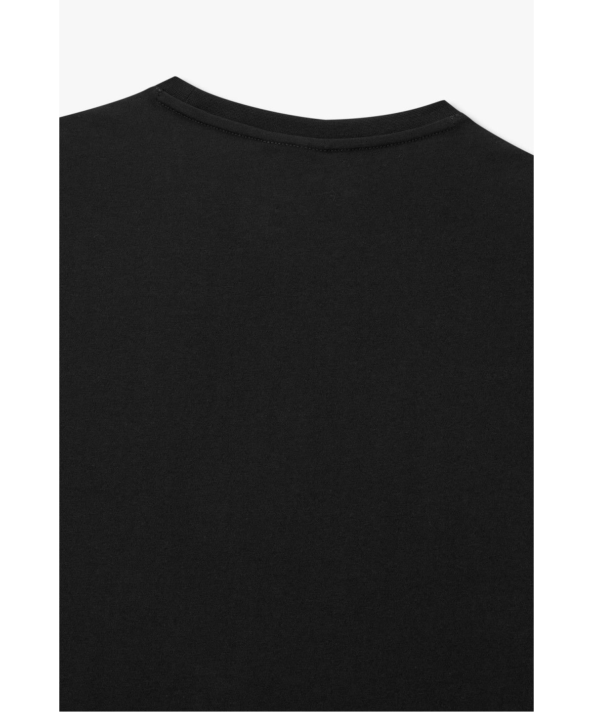 아르마니 익스체인지(ARMANI EXCHANGE) 남성 플록 로고 크루넥 티셔츠 _블랙_A416330004