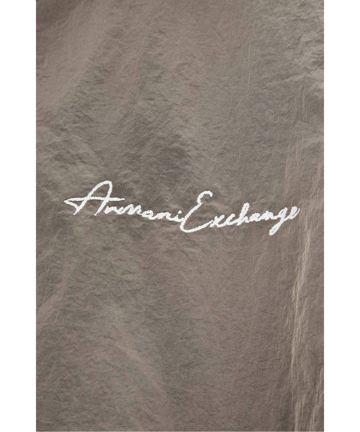 아르마니 익스체인지(ARMANI EXCHANGE) 남성 콘트라스트 밴드 나일론 자켓 _웜 그레이_A416310104