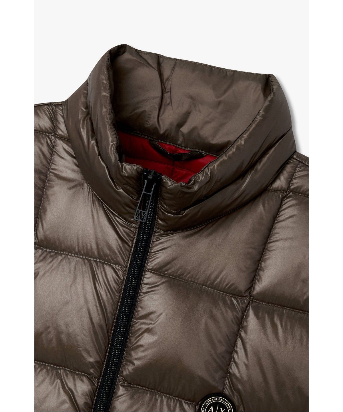 아르마니 익스체인지(ARMANI EXCHANGE) 남성 나일론 하이넥 다운 베스트 _웜 그레이_A416310022