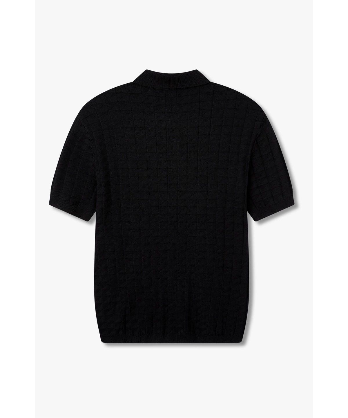 아르마니 익스체인지(ARMANI EXCHANGE) 남성 그리드 패턴 폴로 니트 _다크 네이비_A416332023