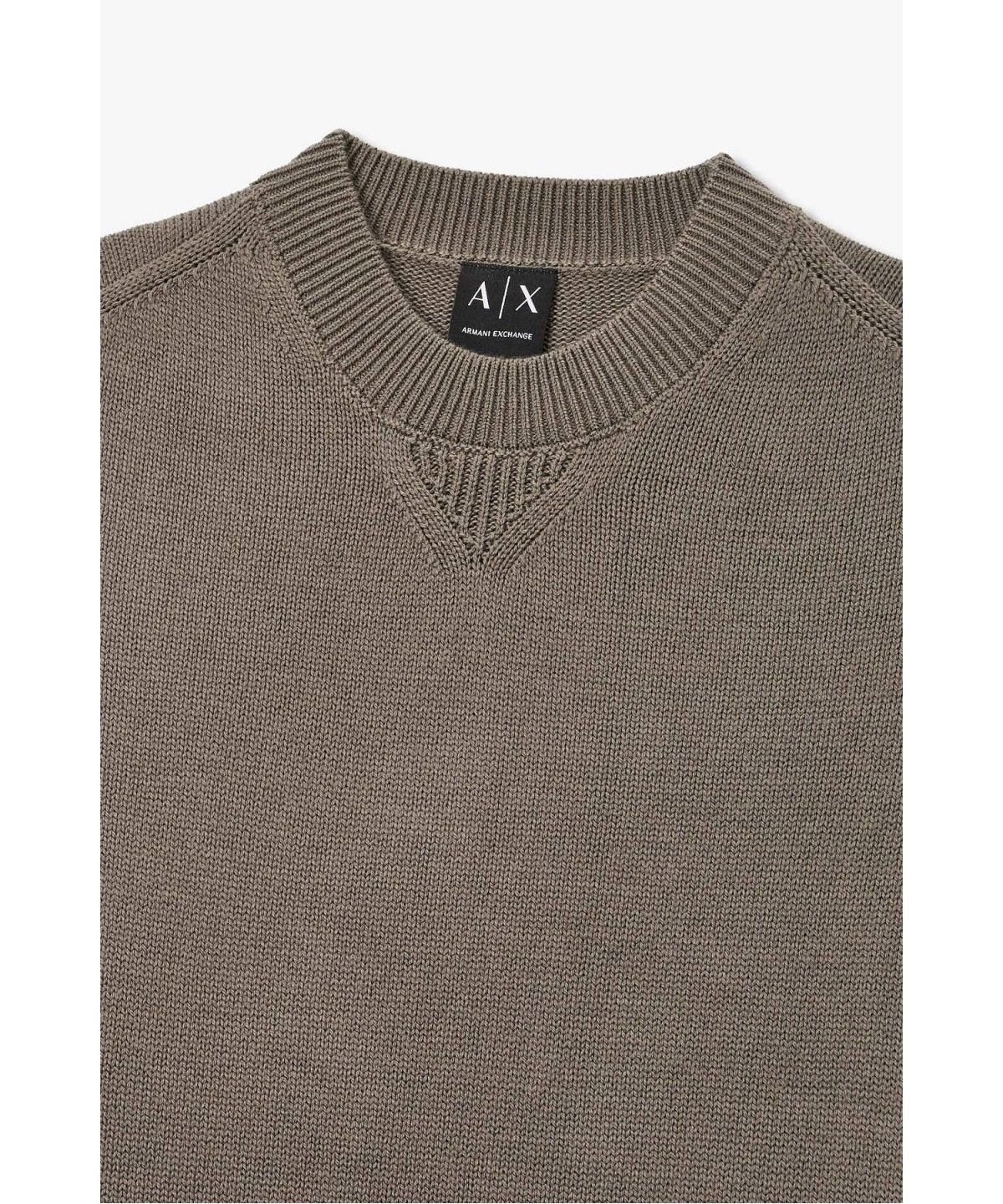 아르마니 익스체인지(ARMANI EXCHANGE) 남성 울 블렌드 크루넥 니트 풀오버 _초코_A416332002