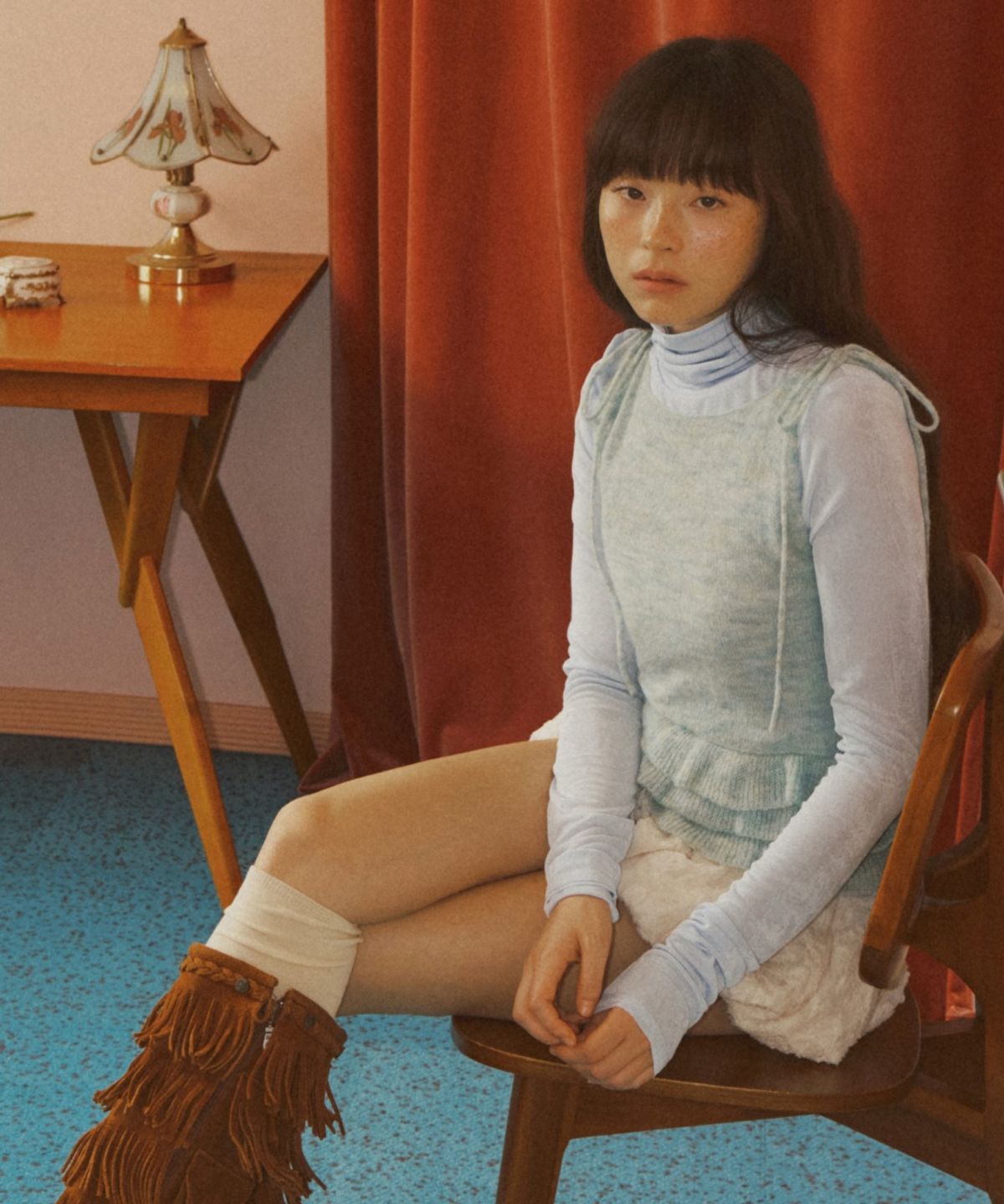 르시스(RESIS) 레이어드 프릴 베스트 [GREEN] / RF3LKV502