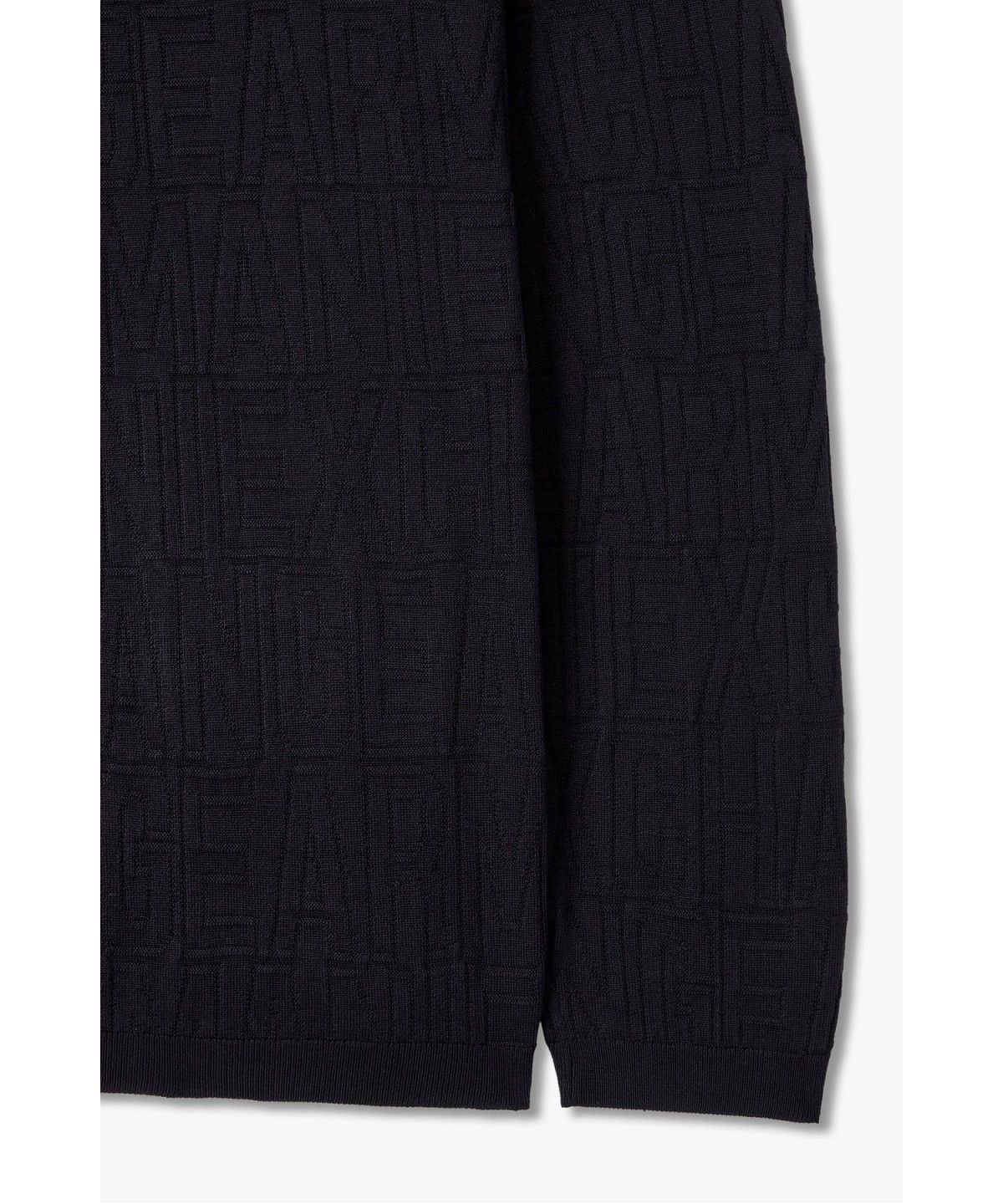 아르마니 익스체인지(ARMANI EXCHANGE) 남성 올오버 로고 패턴 크루넥 니트 _다크 네이비_A416332005