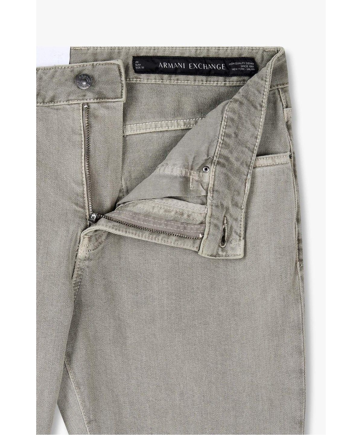 아르마니 익스체인지(ARMANI EXCHANGE) 남성 스트레치 슬림 핏 데님 팬츠 _라이트 카키_A416340006