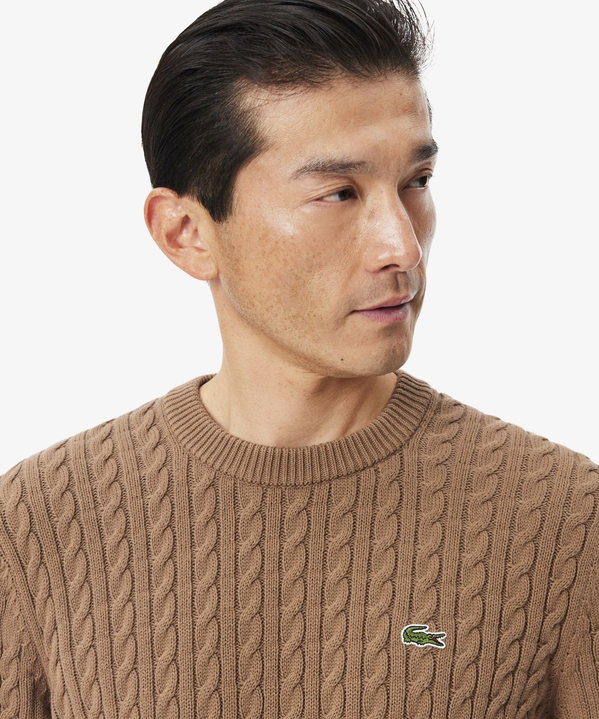 라코스테(LACOSTE) 남성 코튼 케이블 크루넥 풀오버 AH7627-56N UQW