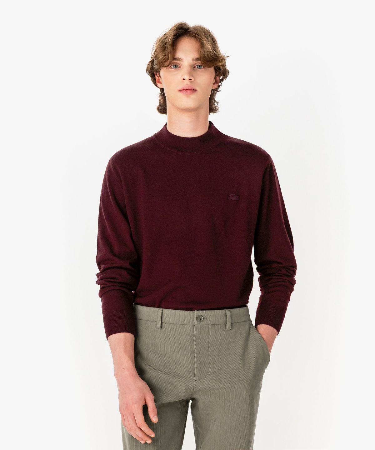 라코스테(LACOSTE) 남성 모크넥 풀오버 스웨터 AH897E-56N 3KE
