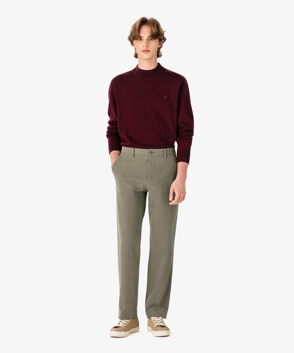 라코스테(LACOSTE) 남성 모크넥 풀오버 스웨터 AH897E-56N 3KE