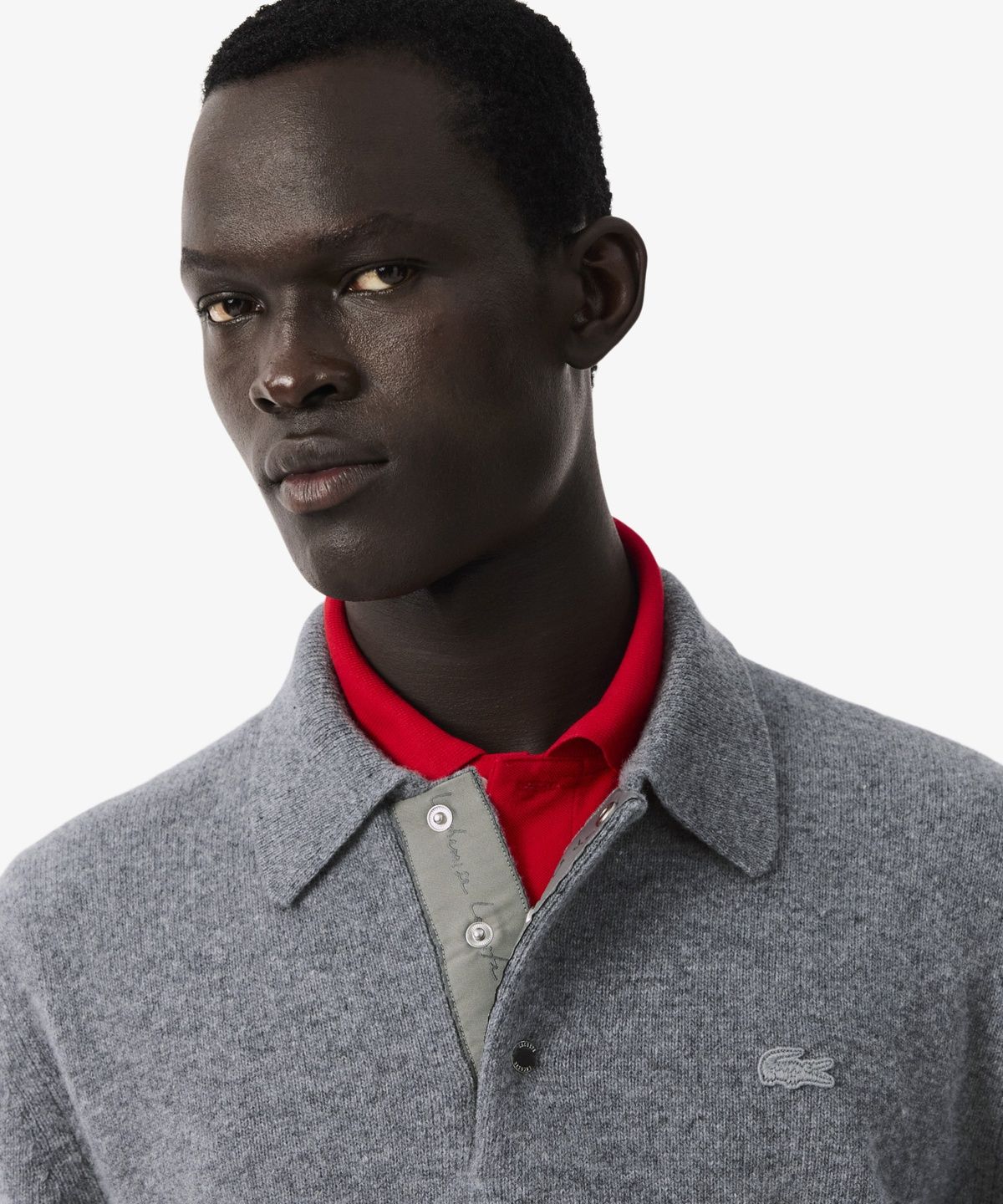 라코스테(LACOSTE) 남성 스냅버튼 스웨터 폴로셔츠 AH8593-56N UWC